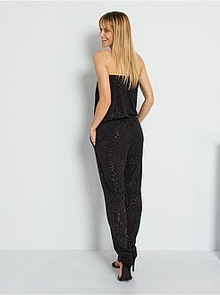 Macacão com parte de cima em faixa com brilhantes - Kiabi