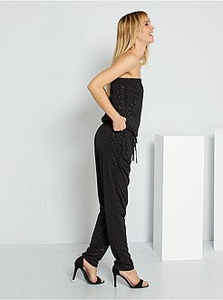 Macacão com parte de cima em faixa com brilhantes - Kiabi