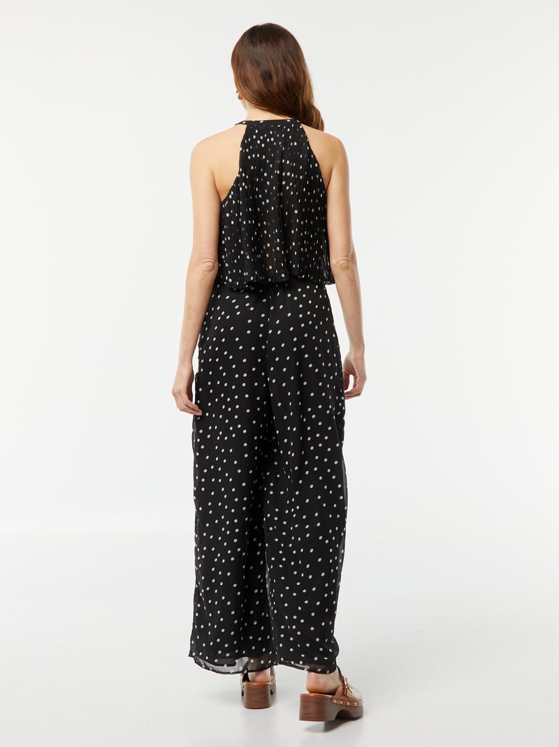 Macacão com parte de cima plissada e cava americana BRANCO - Kiabi