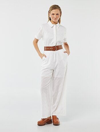 Macacão comprido bordado