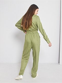 Macacão comprido com botões - Kiabi