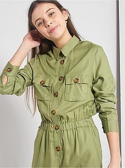 Macacão comprido com botões - Kiabi