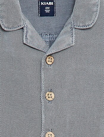 Macacão comprido com gola de camisa relax fit