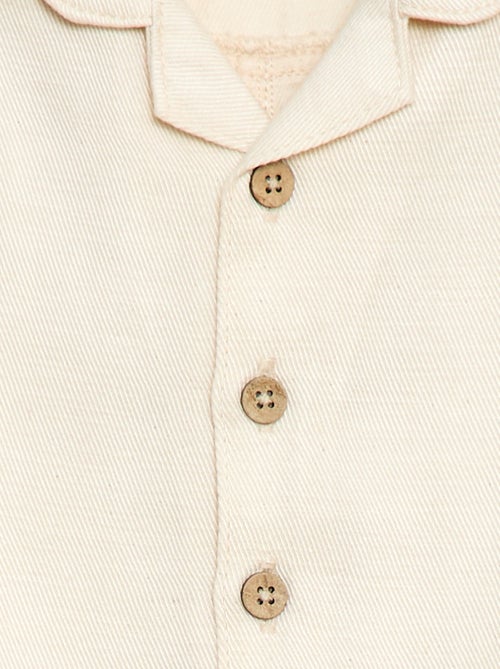 Macacão comprido com gola de camisa relax fit - Kiabi