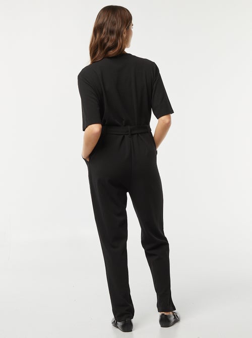 Macacão comprido com gola em bico 'JDY' - Kiabi