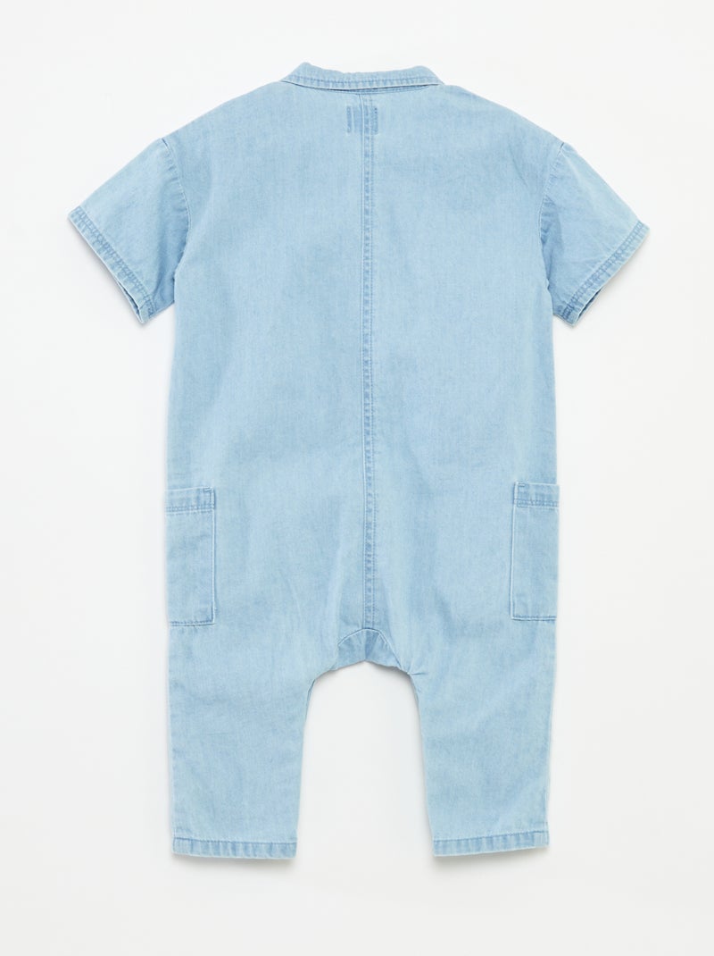 Macacão comprido de ganga AZUL - Kiabi