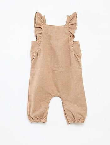 Macacão comprido em flanela de algodão