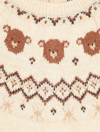 Macacão comprido em malha jacquard