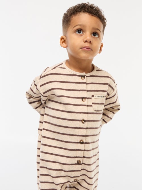 Macacão comprido em malha macia - Kiabi