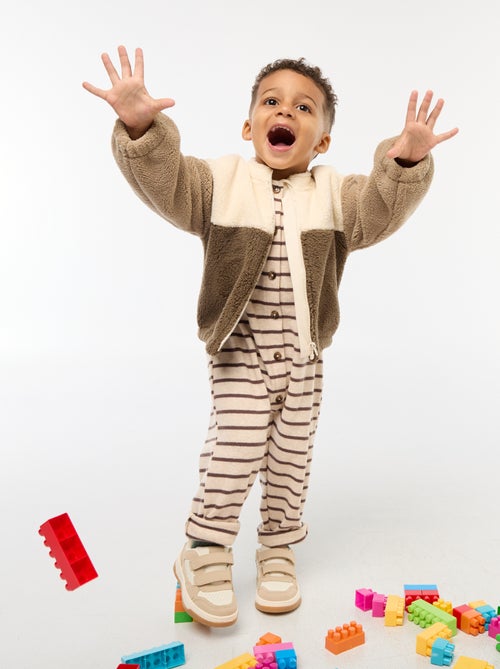 Macacão comprido em malha macia - Kiabi