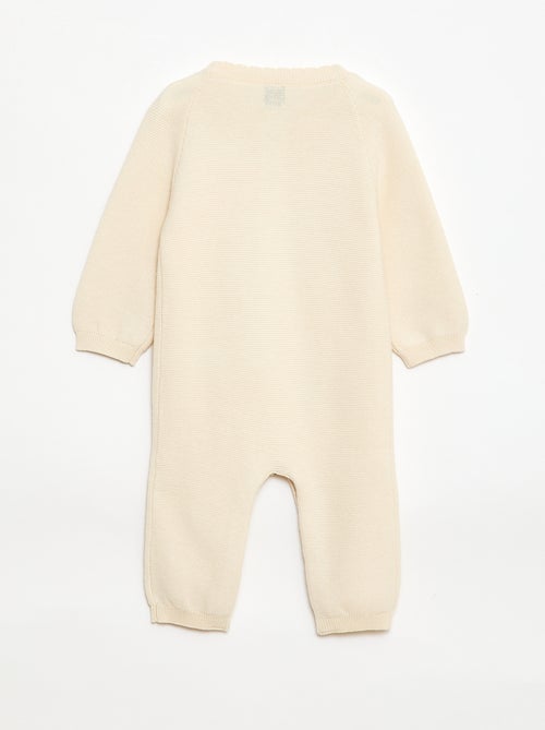 Macacão comprido em malha ponto musgo - Kiabi