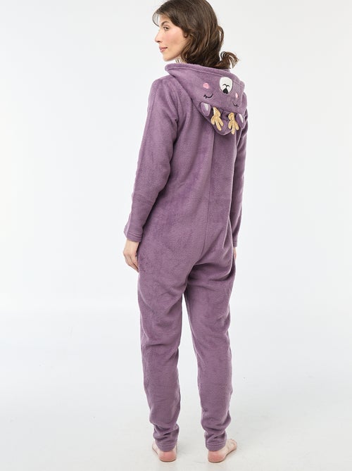 Macacão comprido polar com desenho de Corça - Kiabi