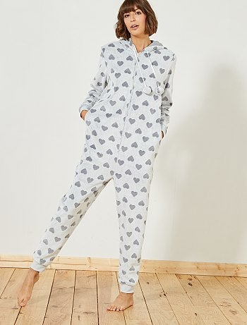 Macacão 'coração' com capuz - Kiabi