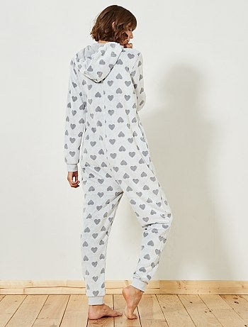 Macacão 'coração' com capuz - Kiabi