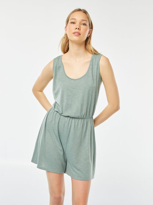 Macacão curto com costas ajuradas - Kiabi