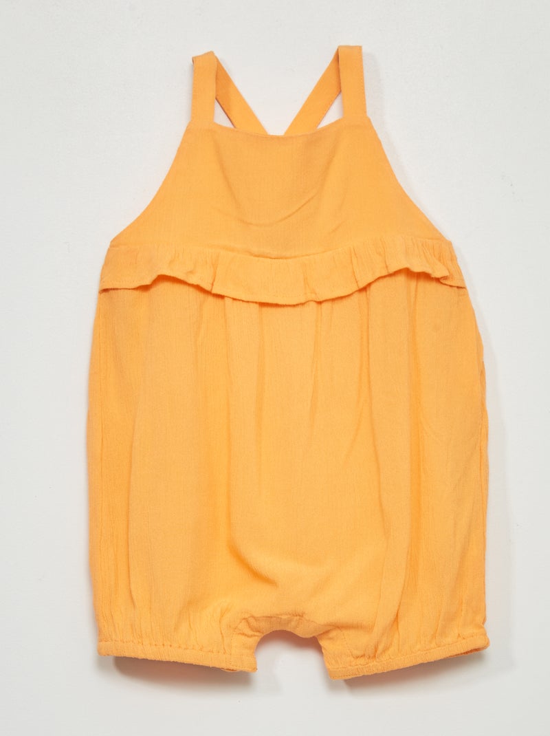 Macacão curto com estampado LARANJA - Kiabi