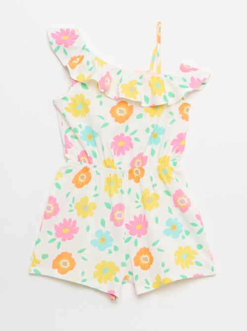 Macacão curto com gola assimétrica - Kiabi