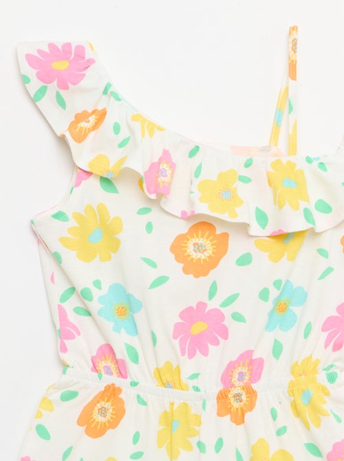 Macacão curto com gola assimétrica - Kiabi