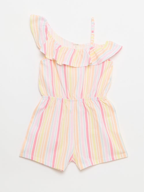 Macacão curto com gola assimétrica - Kiabi