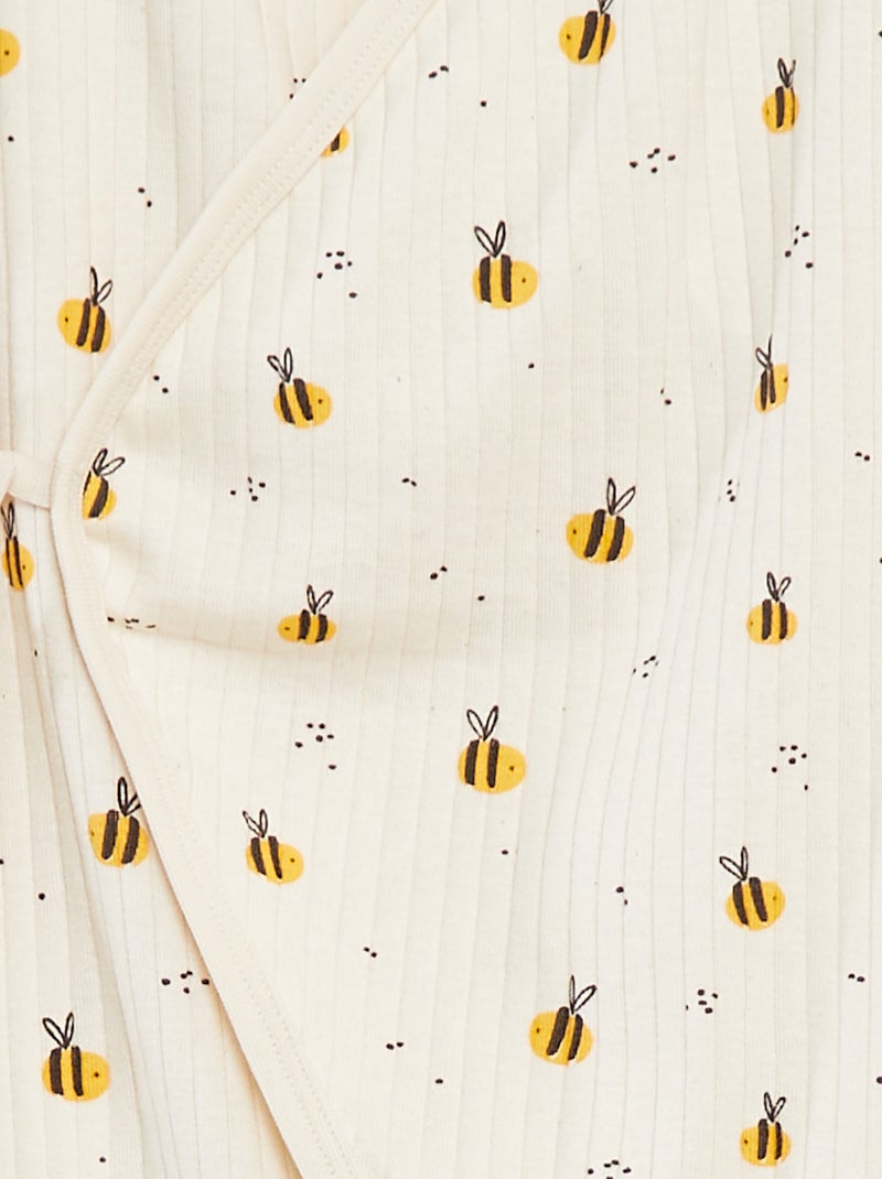 Macacão curto cruzado - cradle to cradle BRANCO - Kiabi