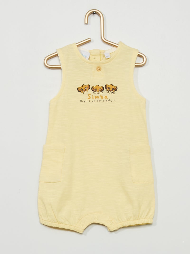 Macacão curto da 'Disney' em jersey AMARELO - Kiabi