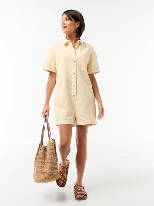 Macacão curto de ganga - Kiabi