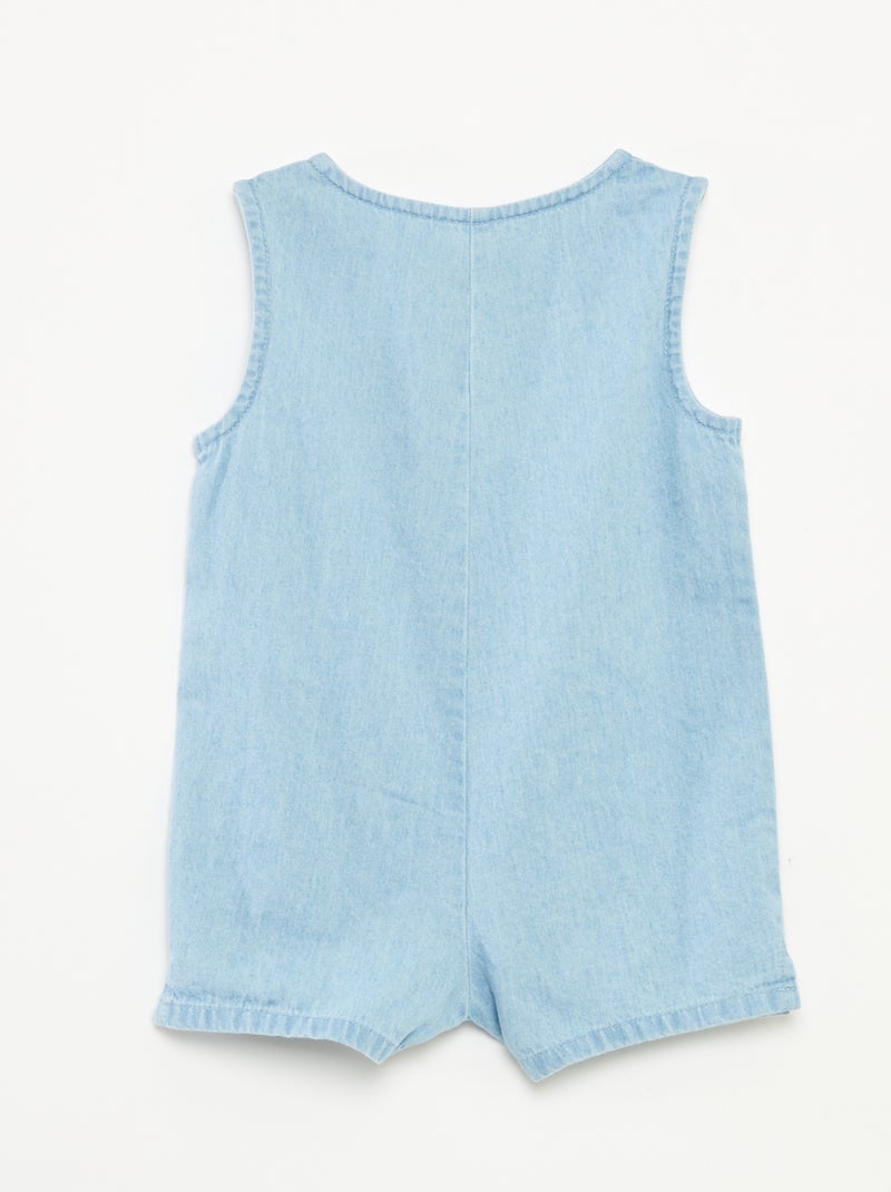 Macacão curto de ganga AZUL - Kiabi