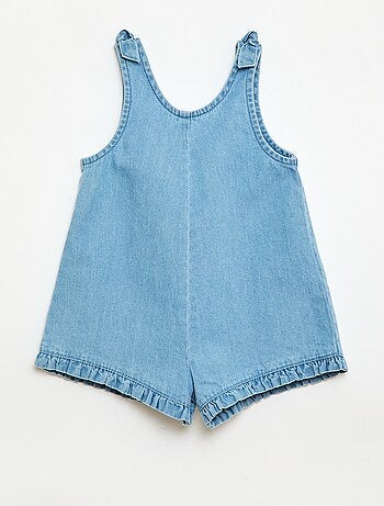 Macacão curto de ganga