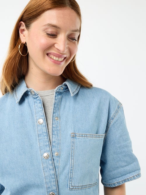 Macacão curto de ganga - Kiabi