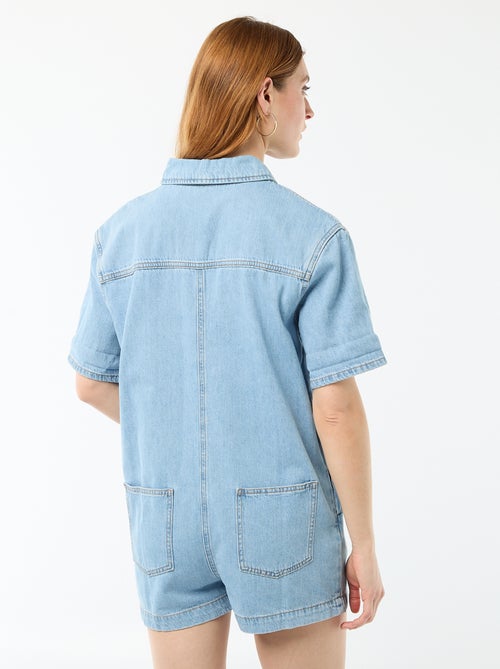 Macacão curto de ganga - Kiabi