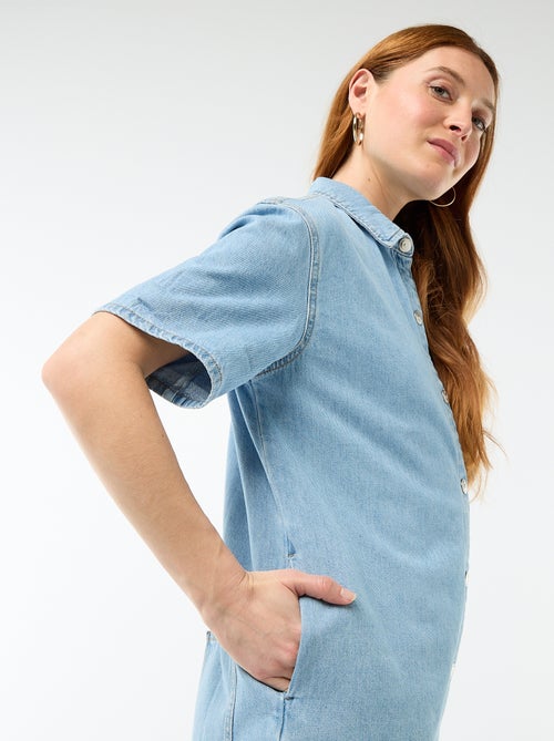 Macacão curto de ganga - Kiabi