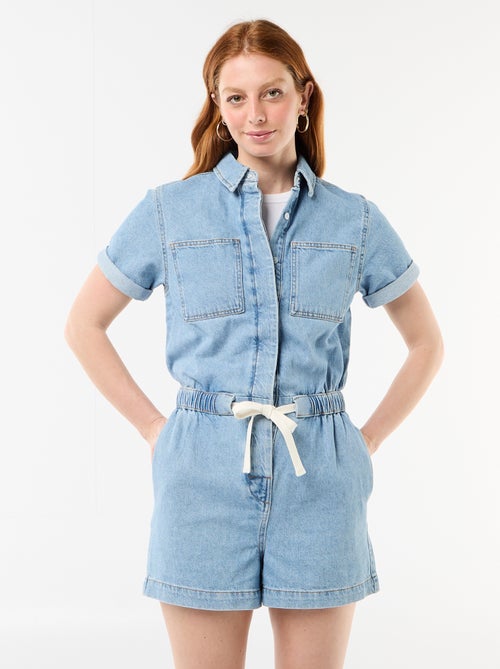 Macacão curto de ganga - Kiabi