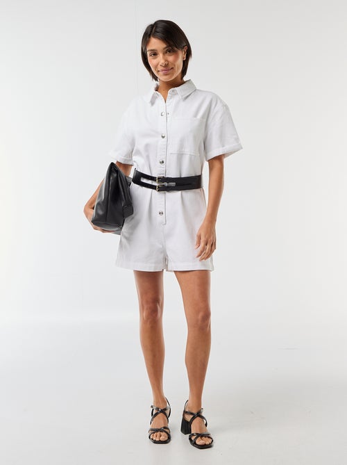 Macacão curto de ganga - Kiabi