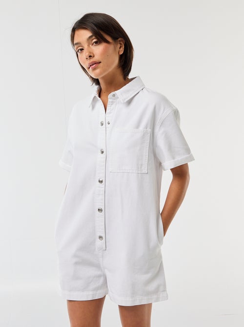 Macacão curto de ganga - Kiabi