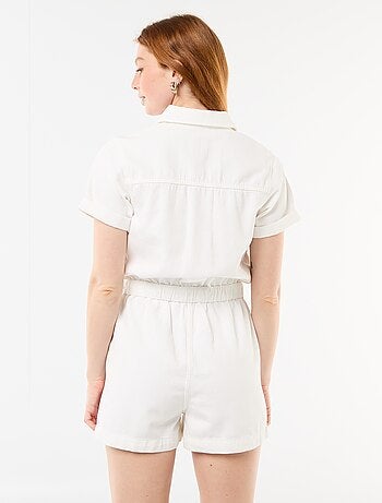 Macacão curto de ganga