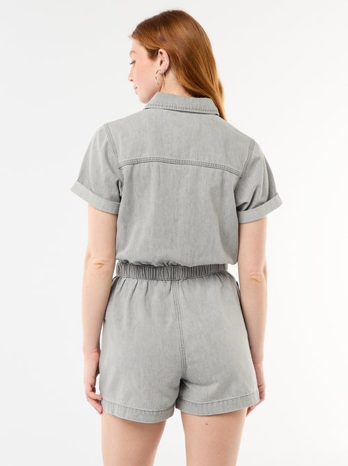 Macacão curto de ganga - Kiabi