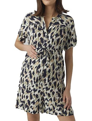 Macacão Curto de Gravidez Vero Moda Maternity Menny Verde/Marinho