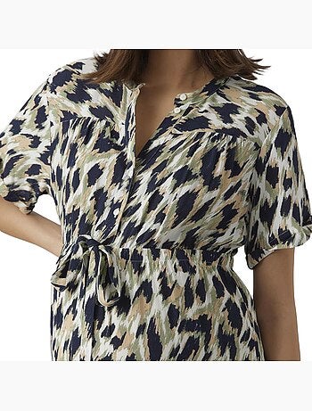 Macacão Curto de Gravidez Vero Moda Maternity Menny Verde/Marinho
