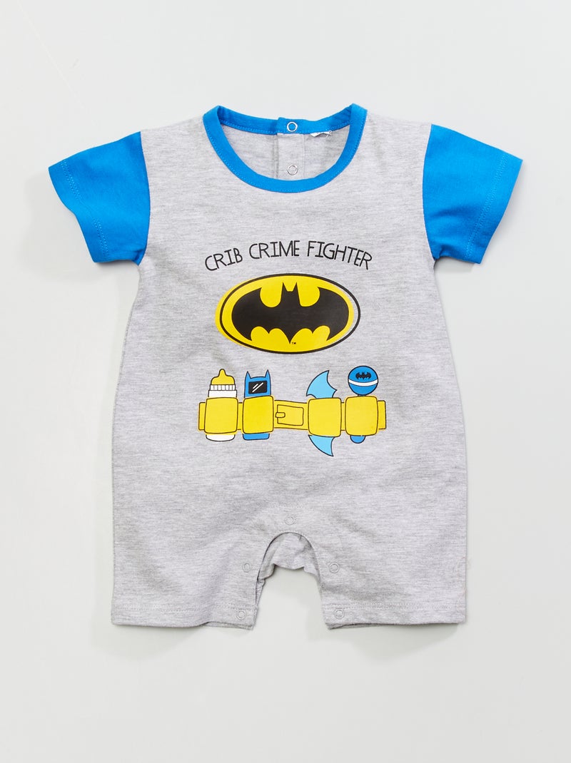 Macacão curto em jersey 'Batman' 'DC Comics' Cinza Mesclado - Kiabi