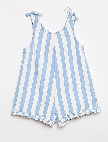 Macacão curto em sarja com alças