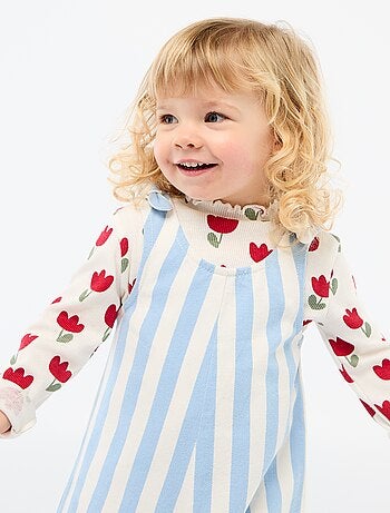 Macacão curto em sarja com alças