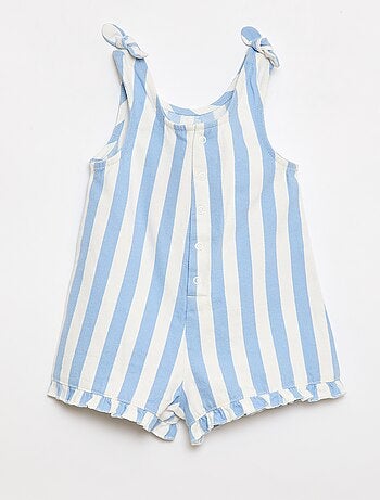 Macacão curto em sarja com alças