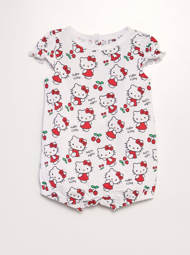 Macacão curto 'Hello Kitty' BRANCO - Kiabi