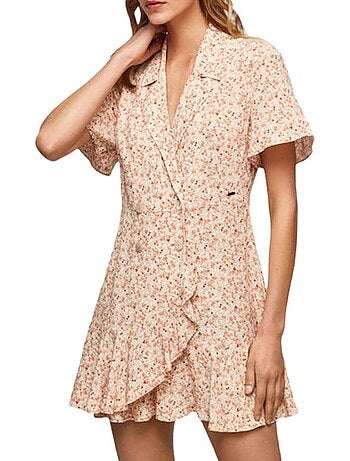 Macacão Curto Laranja com Padrões para Mulher Pepe Jeans Aide