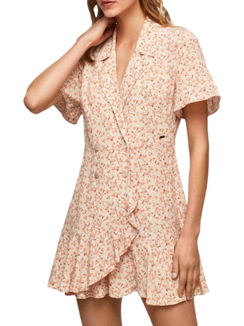 Macacão Curto Laranja com Padrões para Mulher Pepe Jeans Aide Laranja - Kiabi