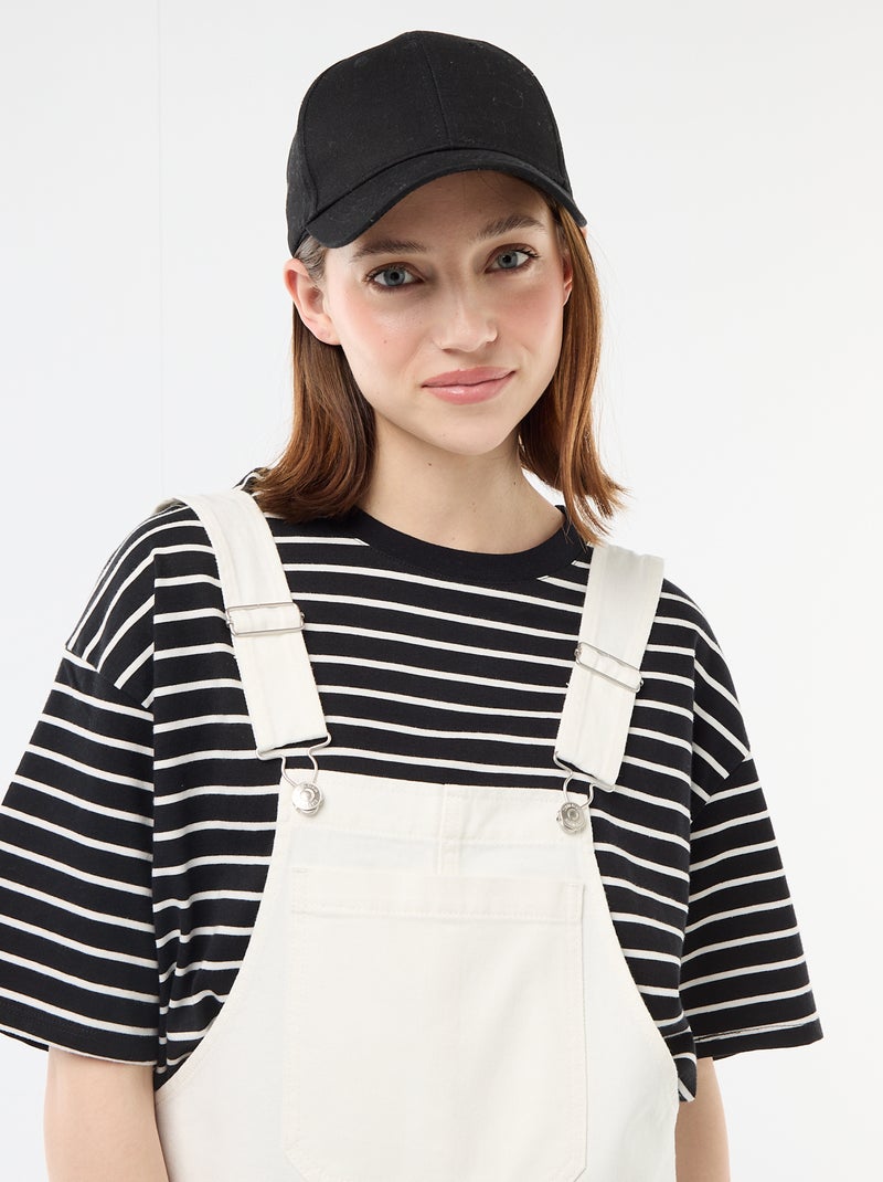 Macacão Curto Oversize Branco - Kiabi