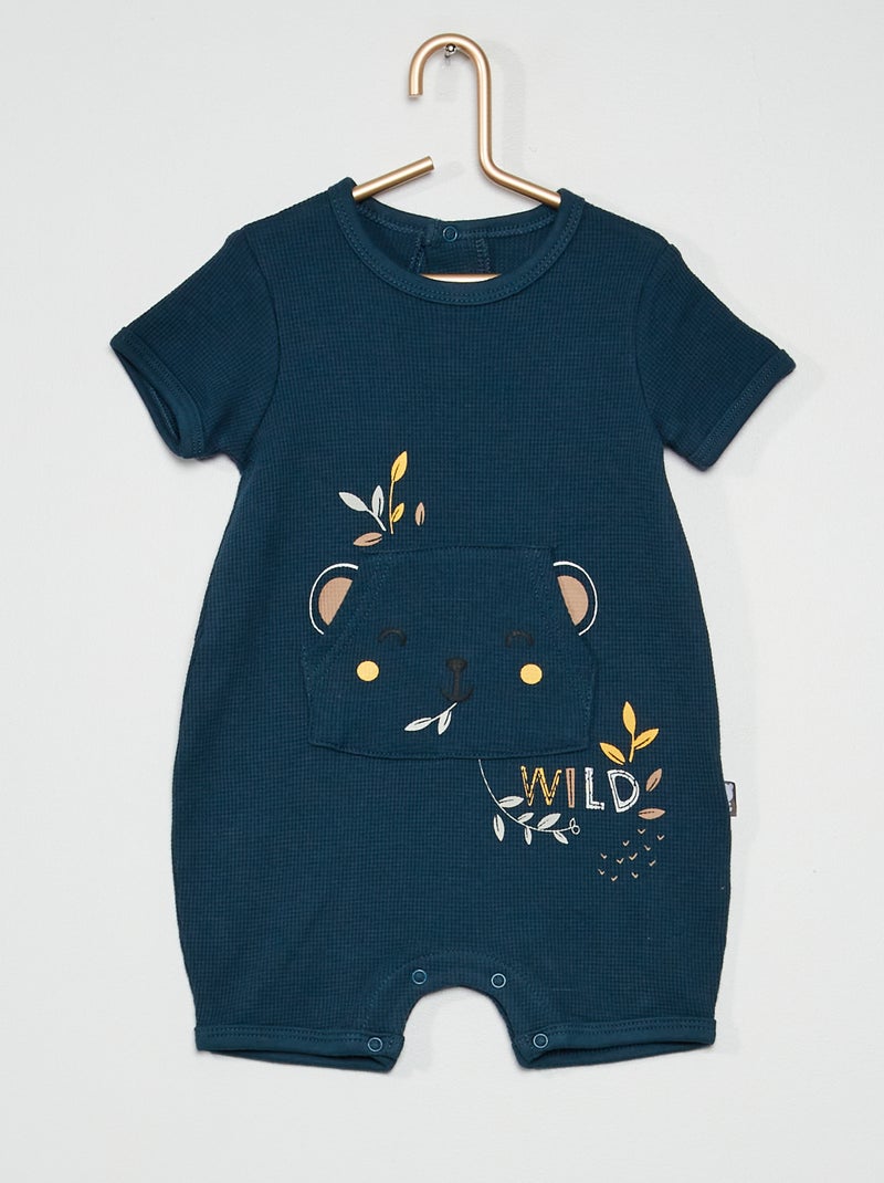 Macacão curto 'Petit Béguin' Azul - Kiabi