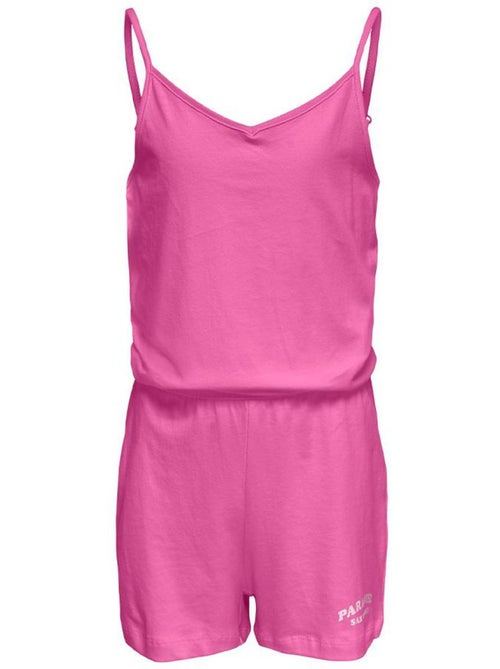 Macacão Curto Rosa para Menina Kids ONLY May - Kiabi Macacão Curto Rosa para Menina Kids ONLY May - Kiabi