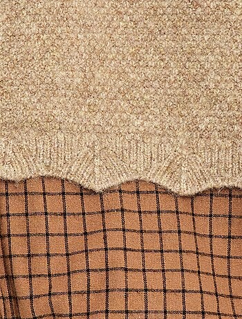 Macacão de algodão com camisola de lã