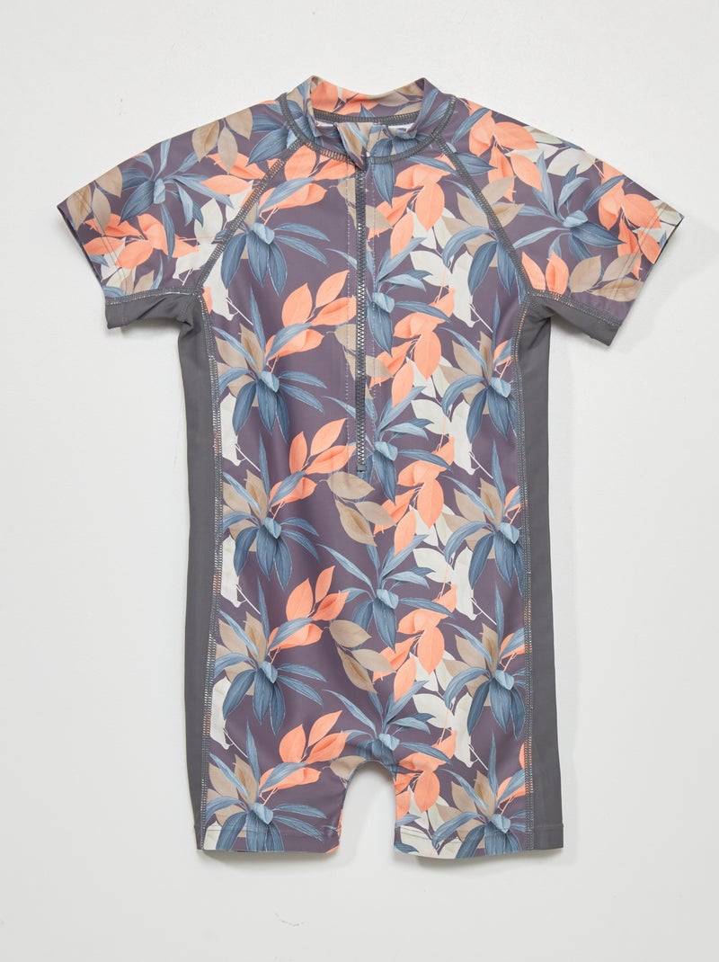 Macacão de banho Estampado de Flores - Kiabi